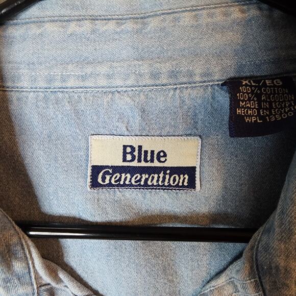 UK Blue Generation Shirt Mens XL Denim University of Kentucky Wildcats Retro VTG - Picture 7 of 9